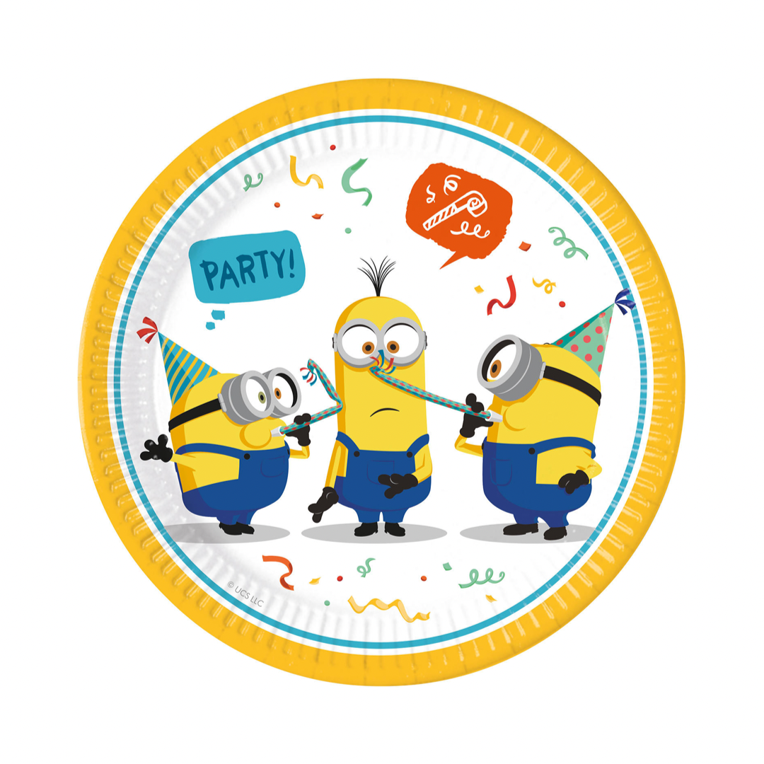 Minions Paper Large Plates 23CM ( 8 Pieces )