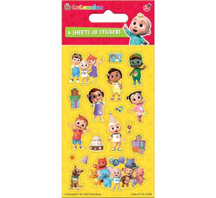 Cocomelon Sticker Party Pack ( 6 Pieces )