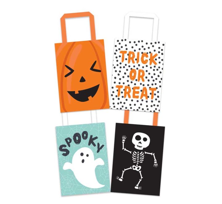 Spooky Paper treat Bags 4pk
