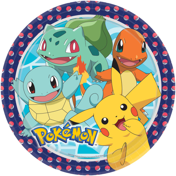 Pokemon Plates ( 8 Pieces )