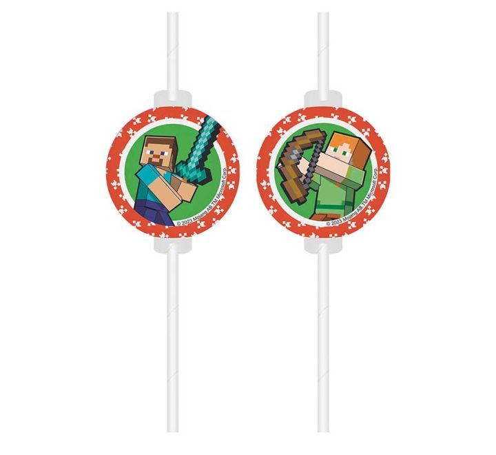 Minecraft Drinking Straws ( 4 Pieces )