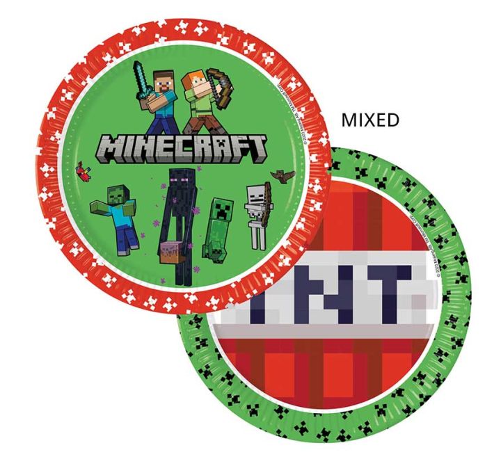Minecraft Paper Plates ( 8 Pieces )