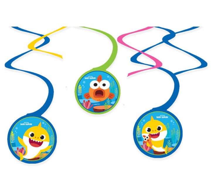 Baby Shark Swirl Decorations