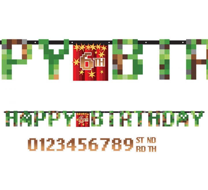 Minecraft TNT Letter Banner