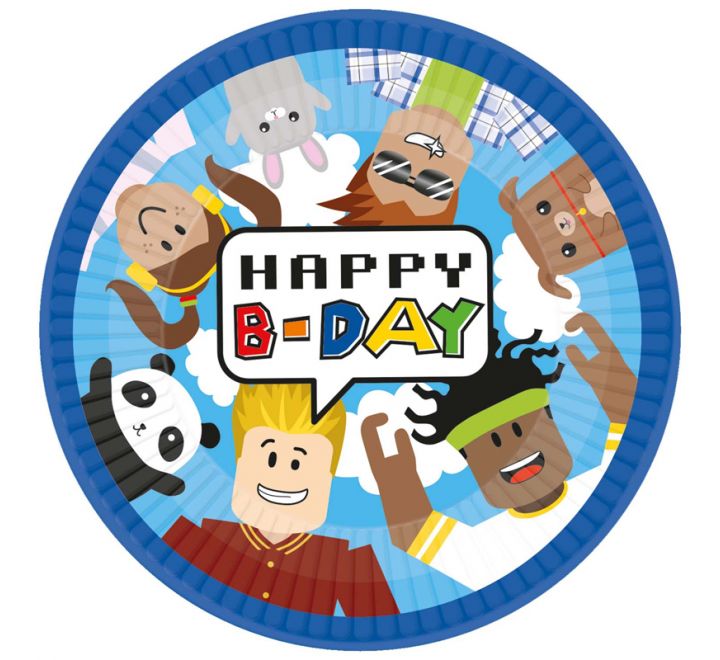 Roblox Party Town 23cm Plates (8 Pieces)