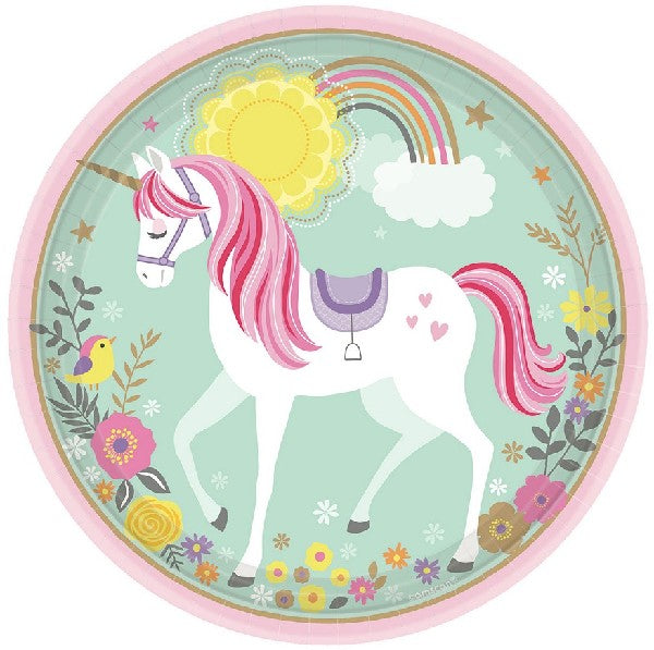 Magical Unicorn Plates Large (8)