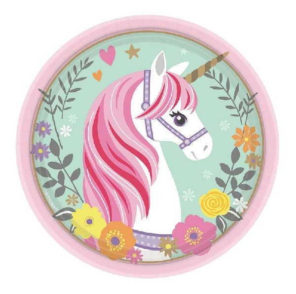 Magical Unicorn Plates Small