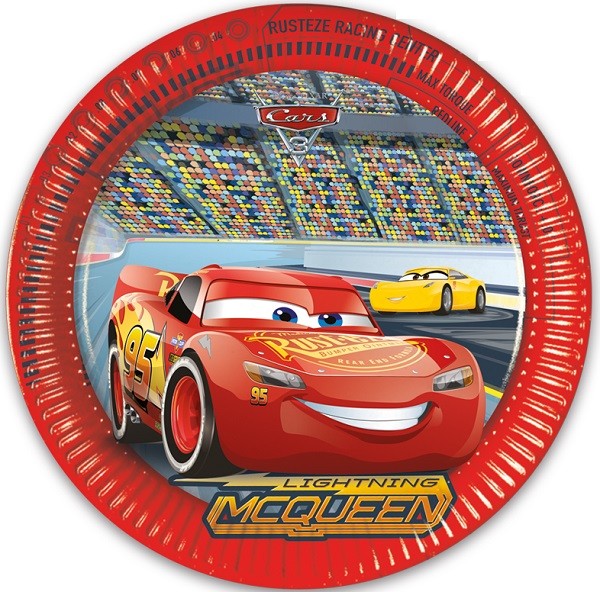 Disney Cars 3 Paper Plates (8 pieces)
