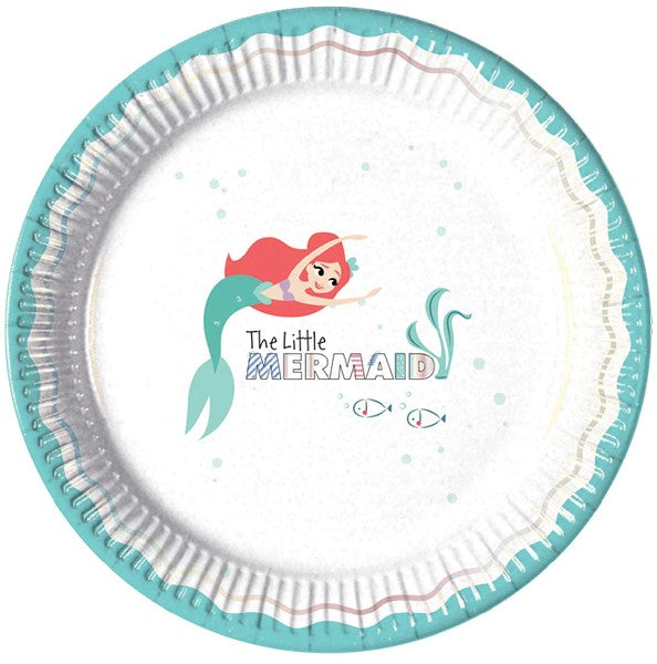 Disney Princess Mermaid Arial Under The Sea Plates