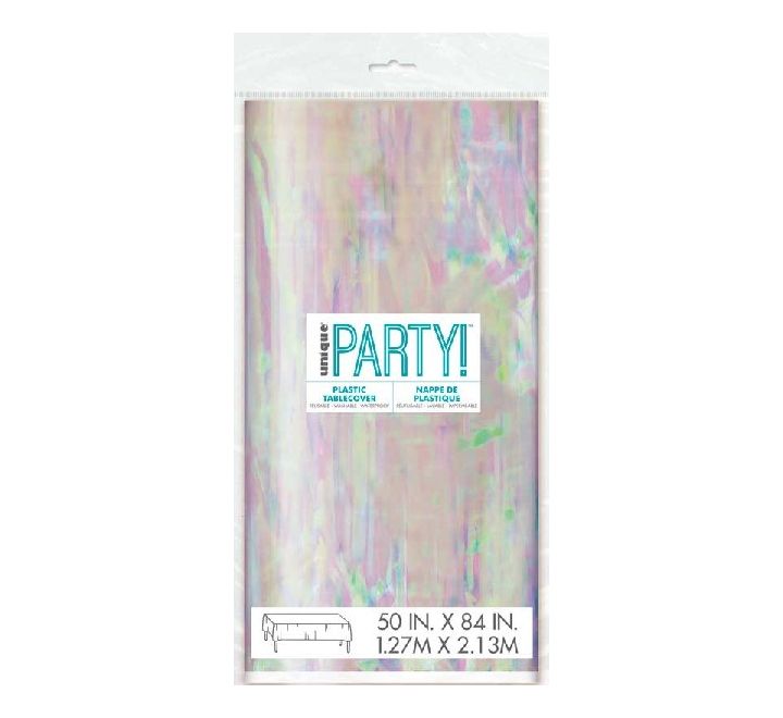 Iridescent Plastic Table Cover