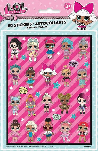 LOL Surprise Sticker Sheets (4 Pieces)