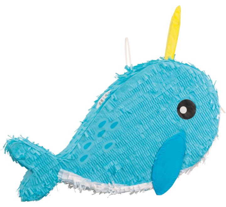 Narwhal Shaped Drum Pinata