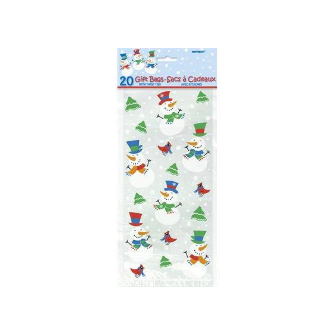 Christmas Snowman Cello Bags