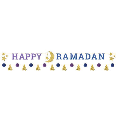 'Happy Ramadan' Paper Banner Kit ( 2 Banners )