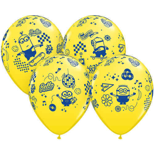 Minions Balloons 12 Inch ( 6 Pieces )