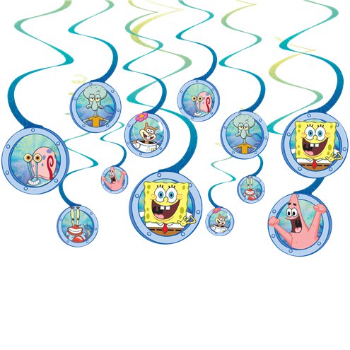 SpongeBob Swirl Paper Decorations