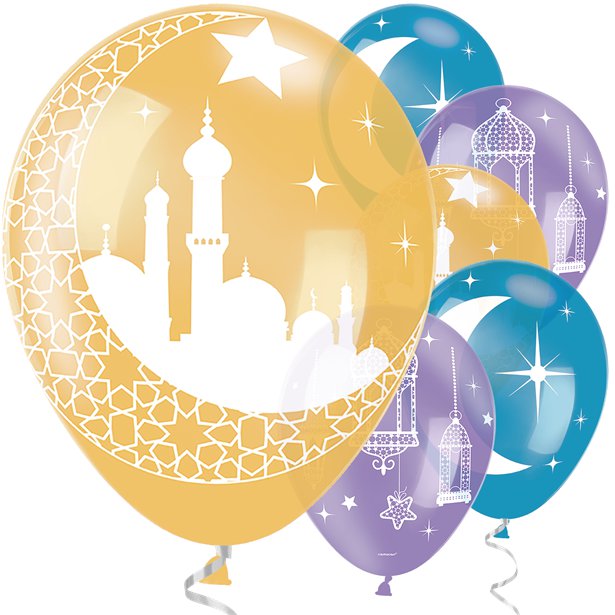 Ramadan Balloons - 11" Latex ( 6 PK )
