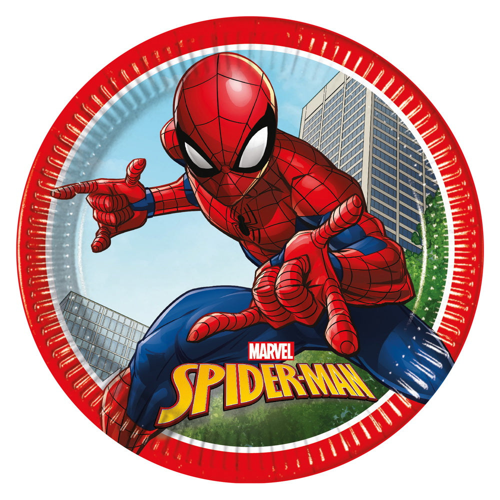 Spiderman Crime Fighter Paper Plates - 23cm