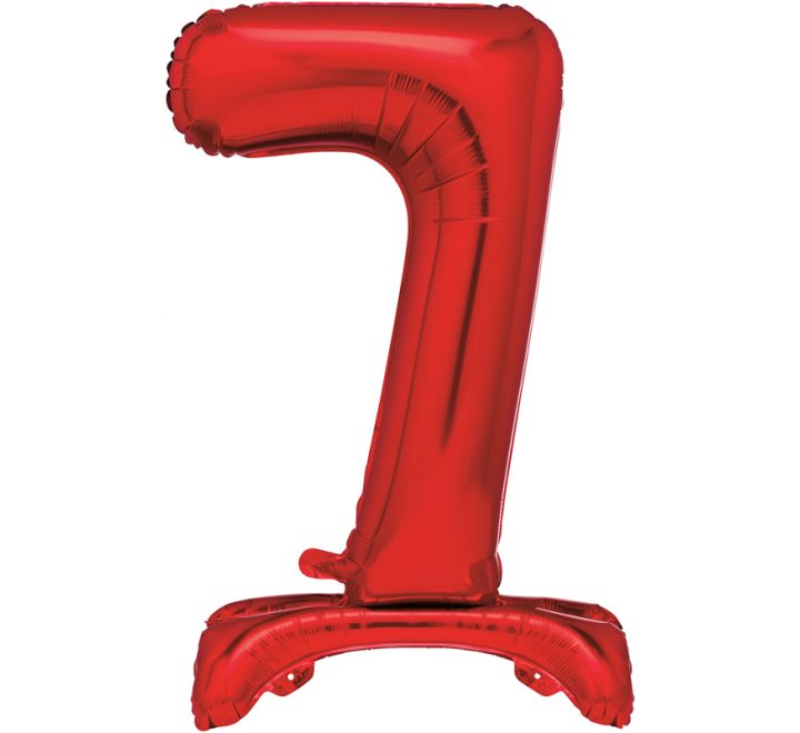 Red Foil Standing Number Balloon