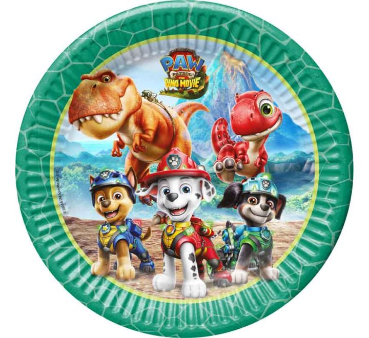 Paw Patrol Dino Movie FSC Paper Plates Next Generation
