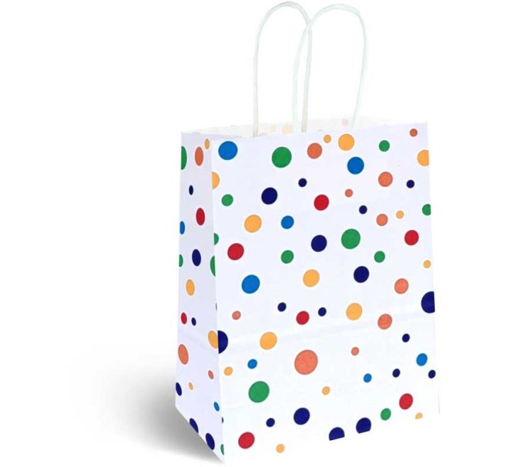 Multi Colour Dots Bag With Handles