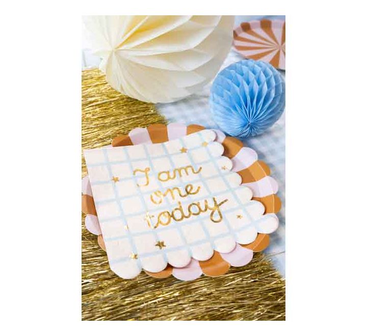 I am one today Teddy Bear Napkins