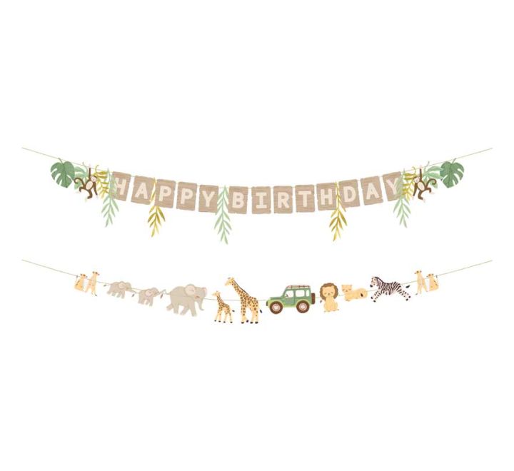 Safari Happy Birthday Banner
