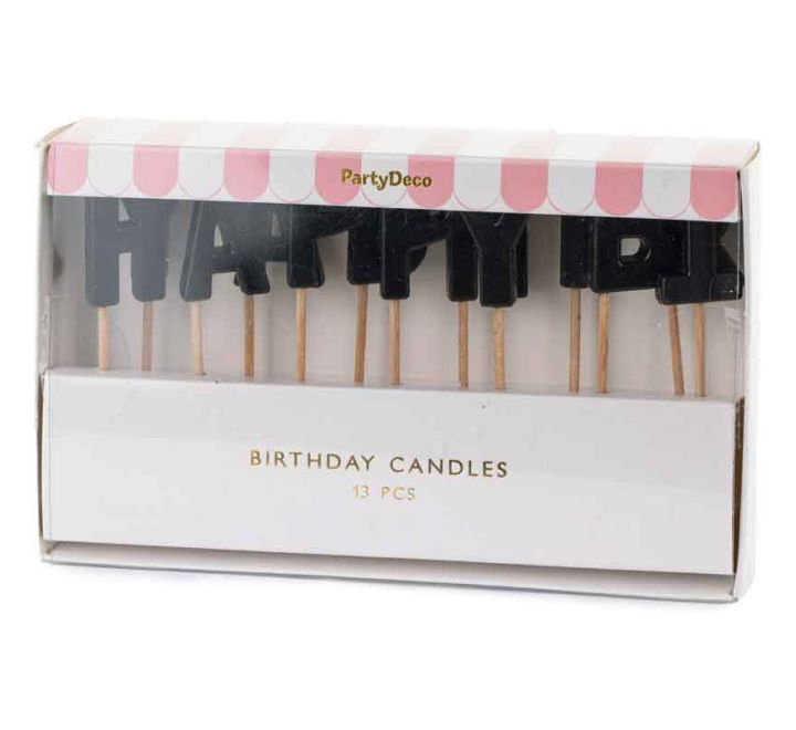 Happy Birthday Birthday Candles Black