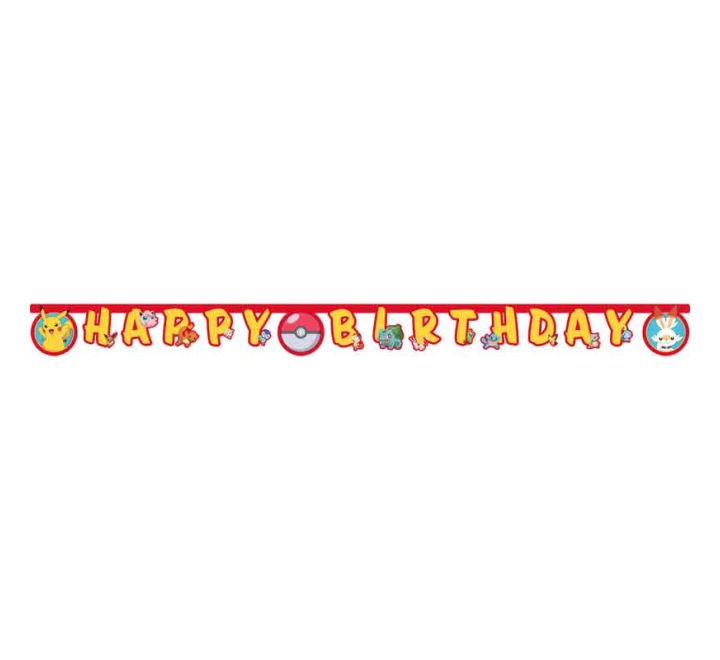 Pokemon Happy Birthday Banner