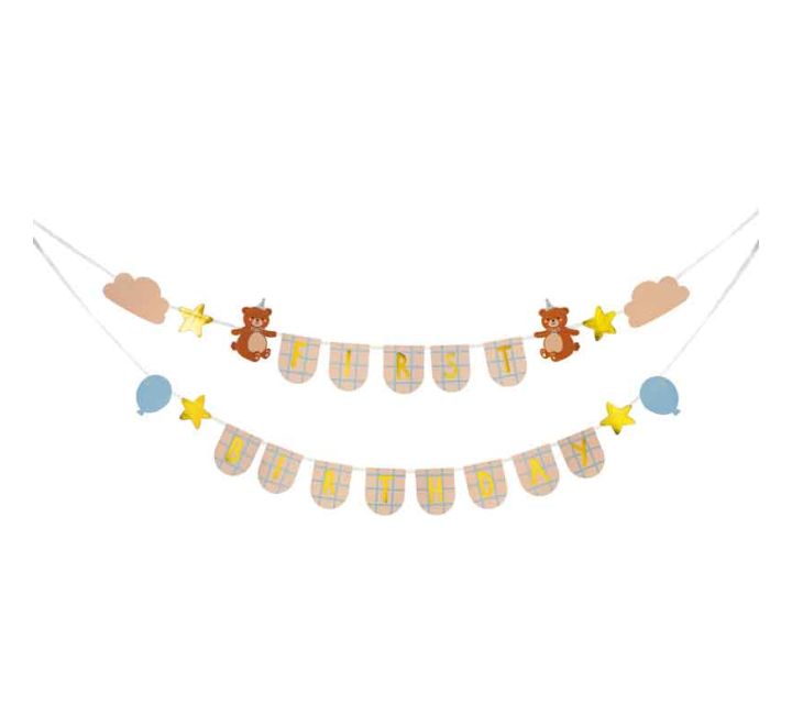 First Birthday Banner with Bears