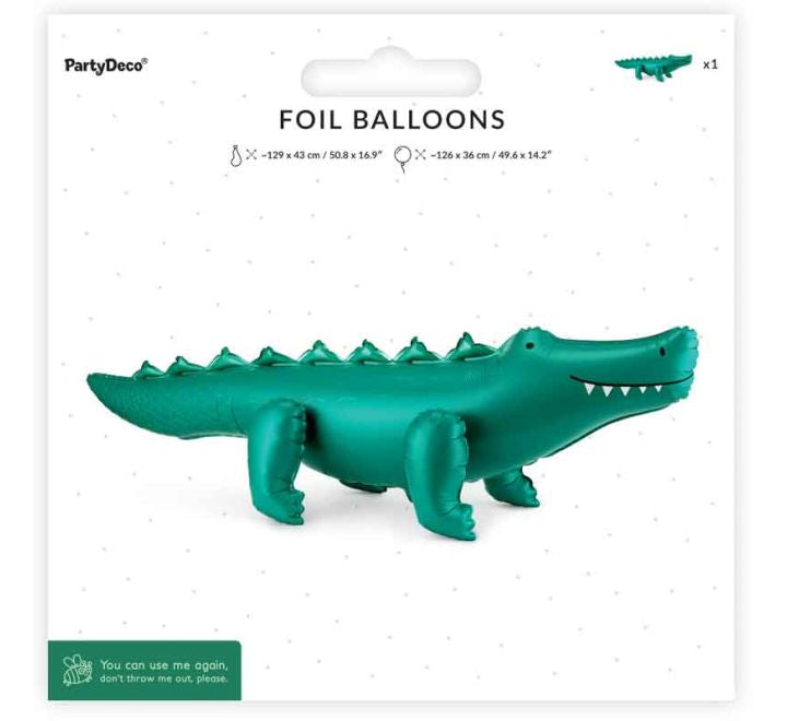 Safari Standing foil balloon Crocodile