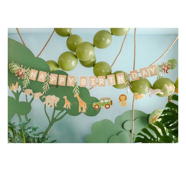 Safari Happy Birthday Banner
