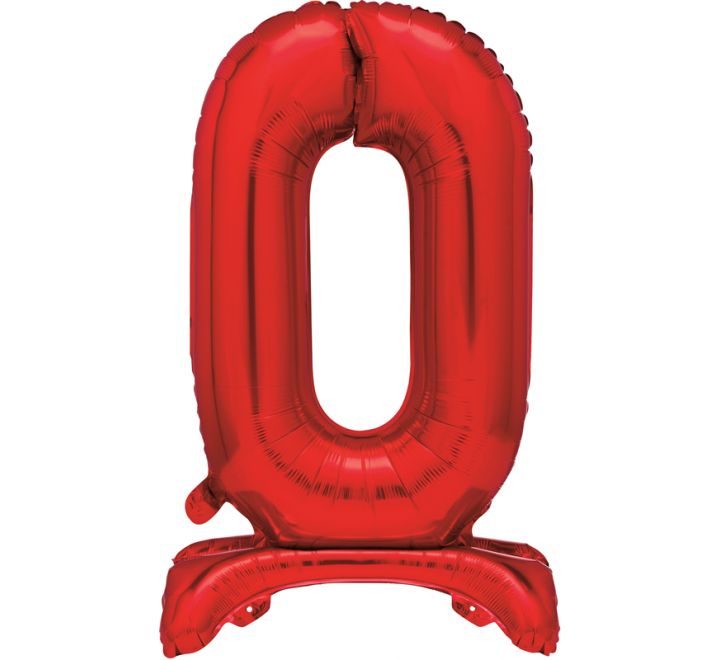 Red Foil Standing Number Balloon