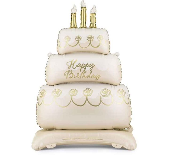 Standing foil balloon Cake,