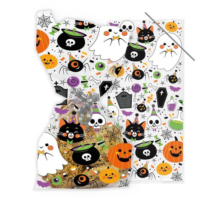 Spooky Icons 20 Cello Treat Bags with Twist Ties