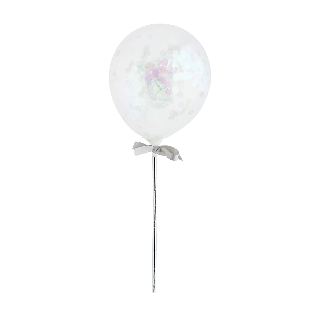 Iridescent Mini Confetti Balloon Wand ( 5 Pieces )