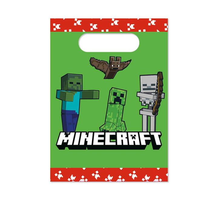 Minecraft Paper Party Bags ( 4 Bags )
