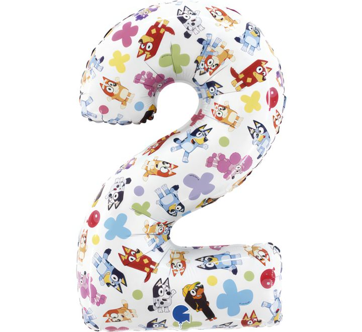 Bluey Number Foil Balloon