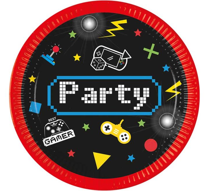 Gaming Party Paper Plates
