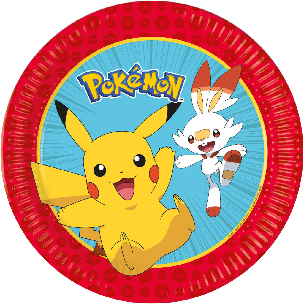 Pokémon Paper Plate 8 Pieces 23cm