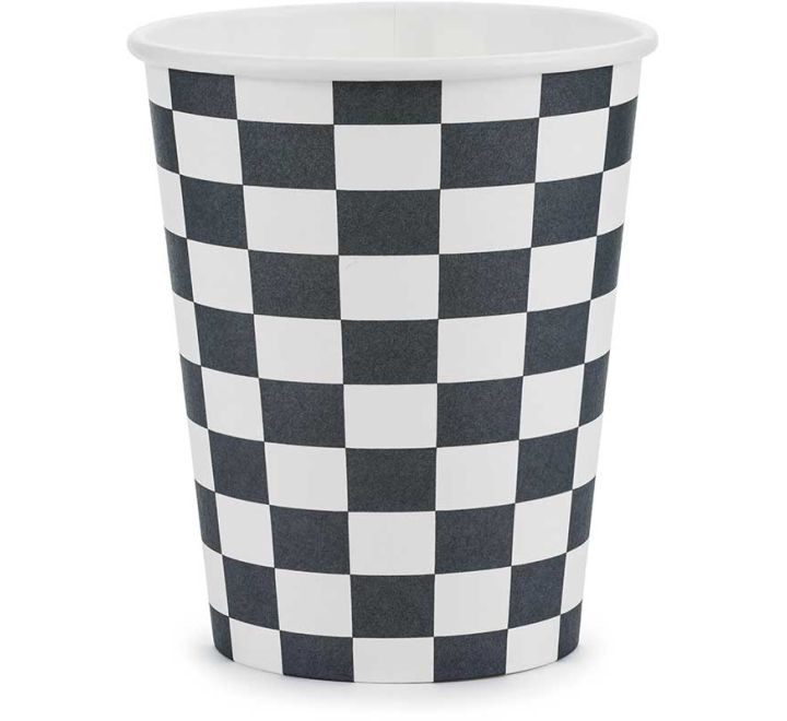 Checkered Flag Cups ( 6 Pieces )