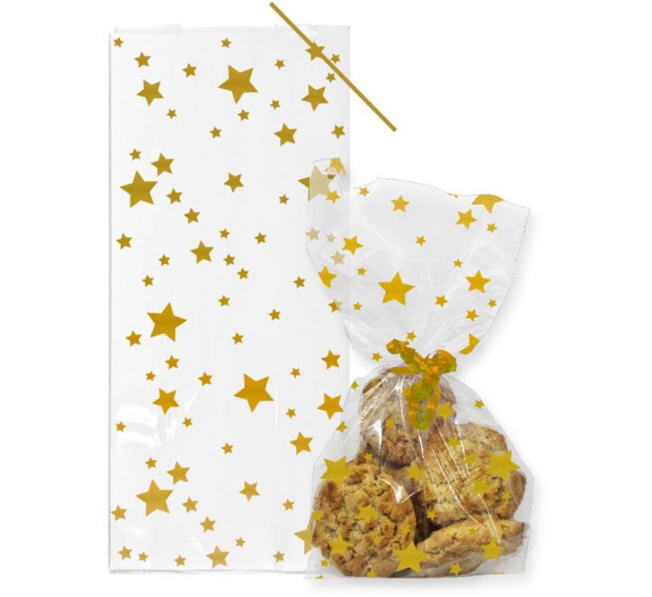 Gold Star Cello Bags With Twist Ties