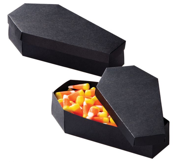Coffin Treat Boxes with Lid Black ( 8 Boxes )