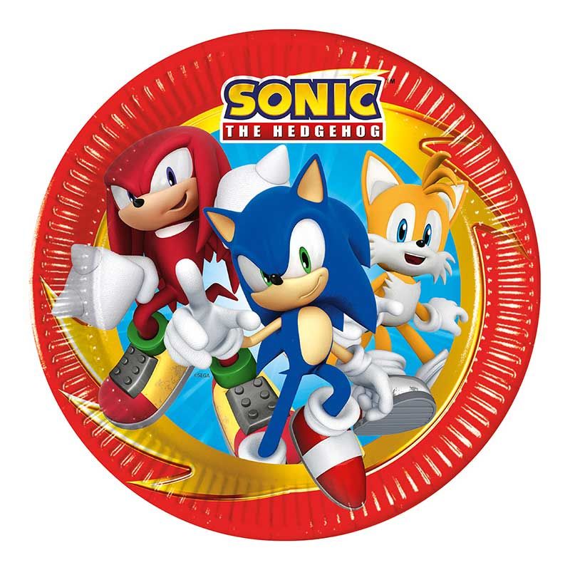 Sonic Paper Plates ( 8 Pieces )