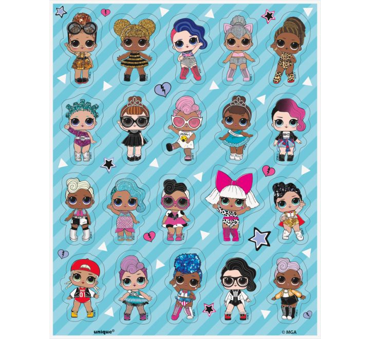 LOL Surprise Sticker Sheets ( 4 Sheets )