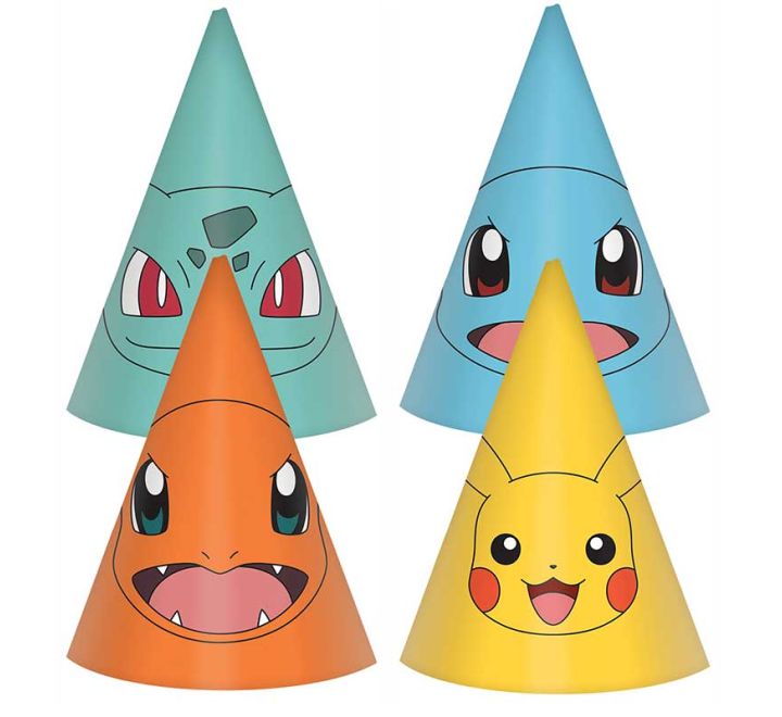 Pokemon Cone Hats ( 8 Pieces )