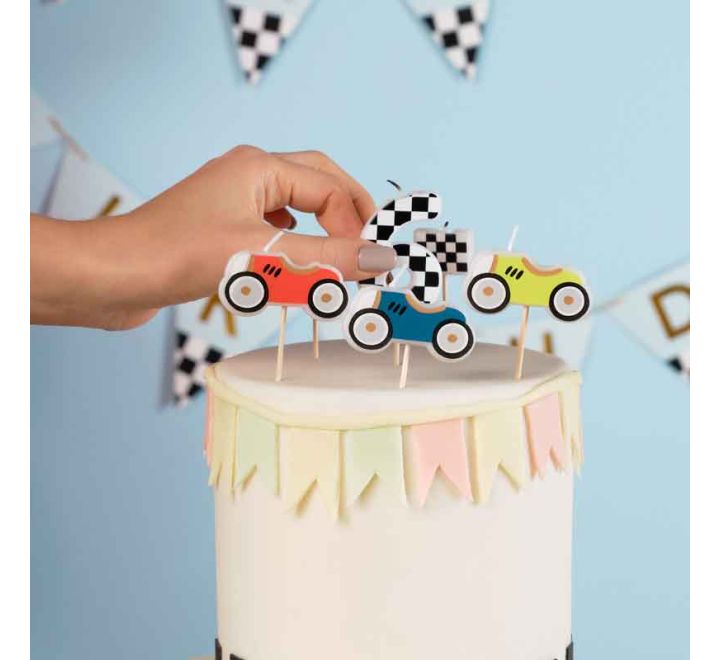 Racing Cars Birthday Candles