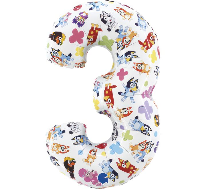 Bluey Number Foil Balloon