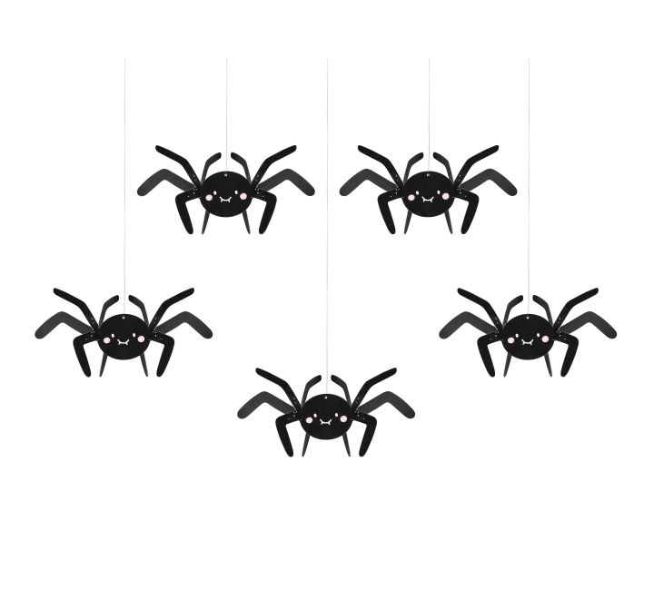 Paper decoration Spiders ( 5 PK )