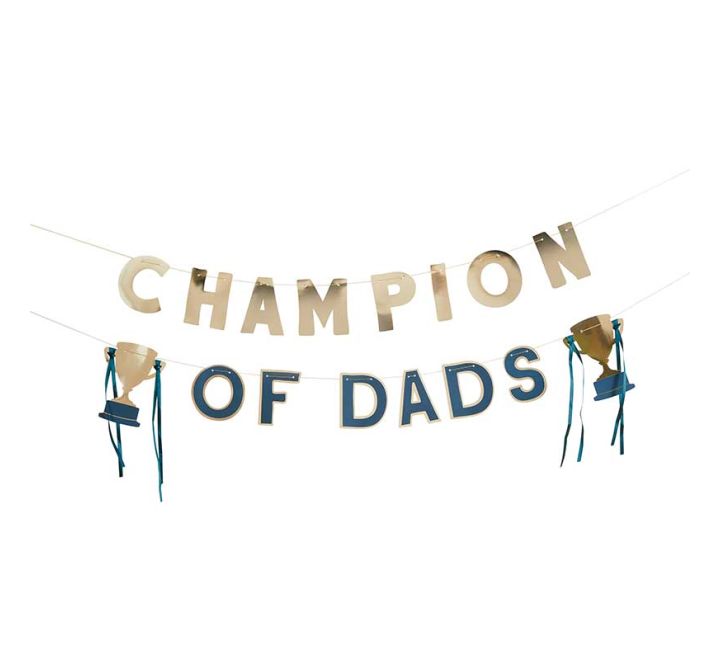 Gold 'Champion of Dad's' Banner x2 2M